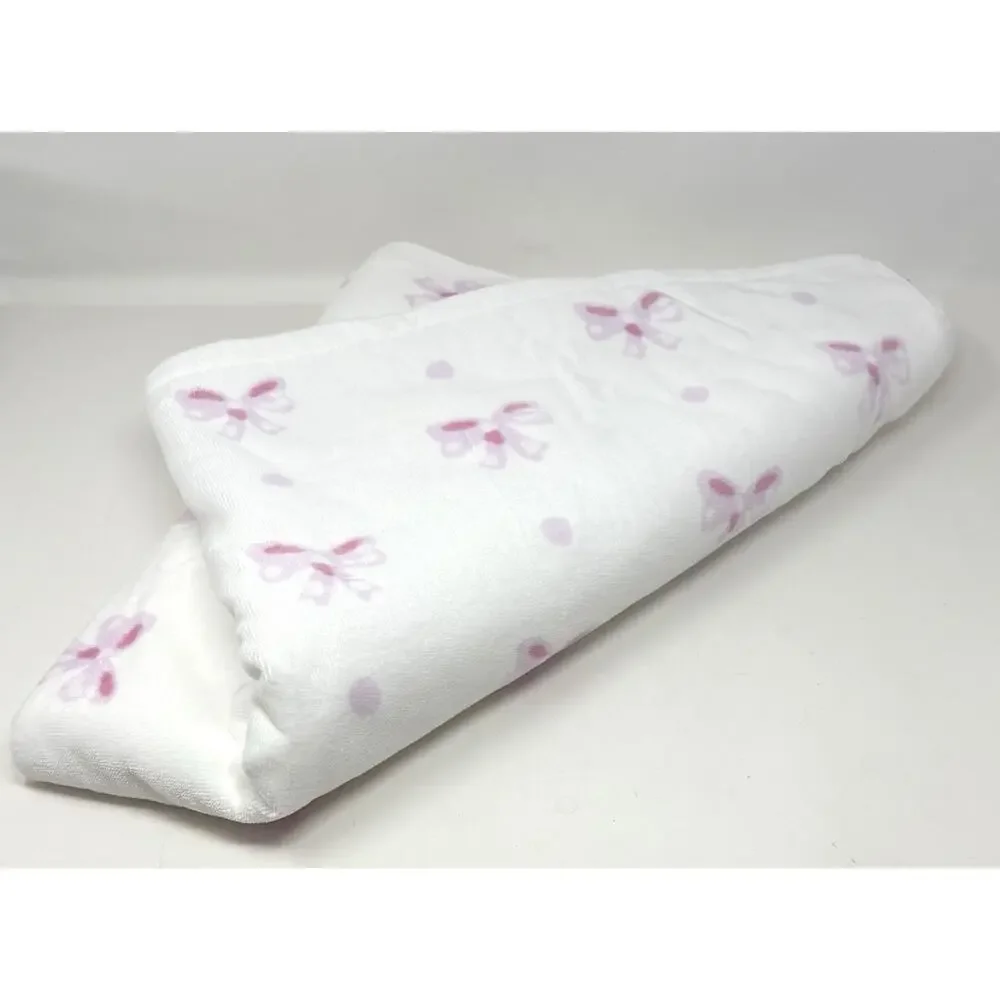 Laura Ashley Pink Bows Beach Towel Pink White 36 x 72